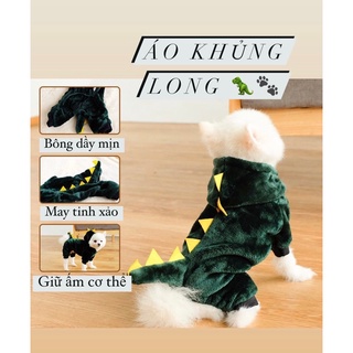 Quần áo chó mèo - áo khủng long 4 chân cho chó mèo siêu dễ thương