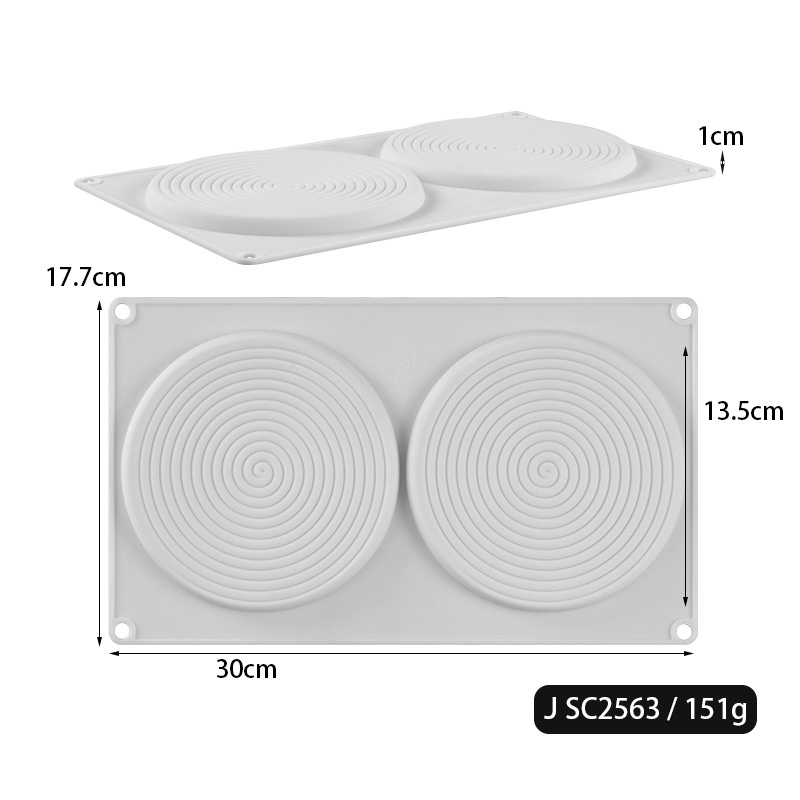 Khuôn silicon làm chocolate bánh hình tròn 3d