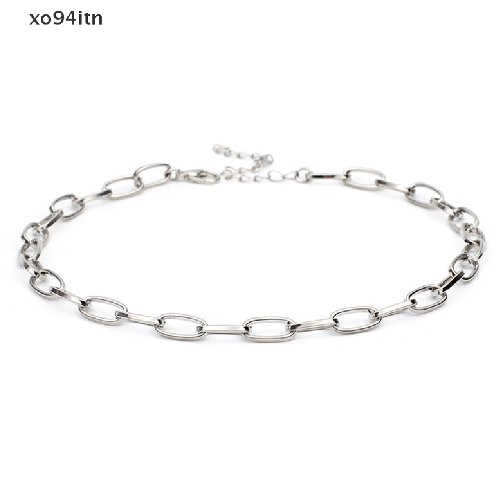 【tn】 Women Gold Silver Vintage Short Necklace Punk Trendy Choker Chain Charm Jewelry .