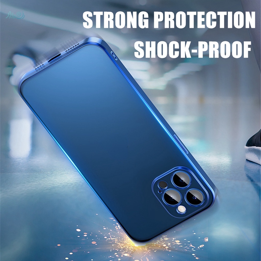Ốp điện thoại silicon mềm trong suốt khung vuông mạ điện thích hợp cho iPhone 11 12 13 Pro Max XR X XS MAX