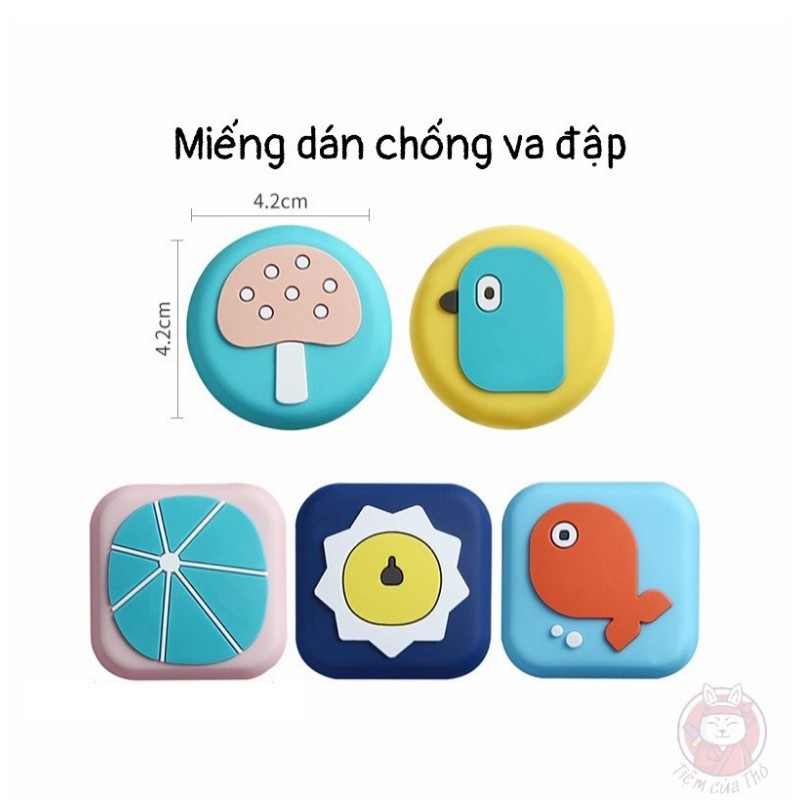 [Có thể mua 10] Miếng dán chống va đập bằng silicon hình sticker siêu cute