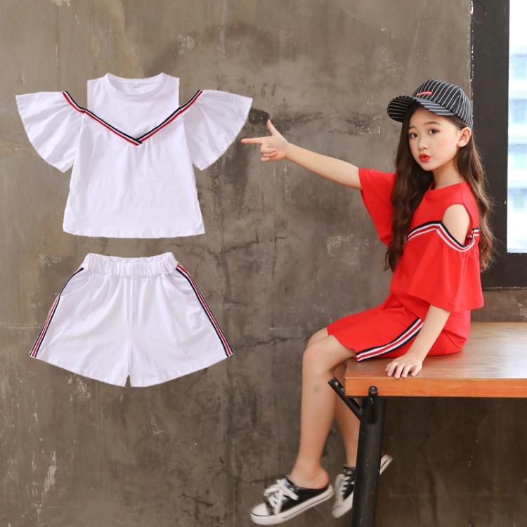 Set áo trễ vai + Quần đùi cho bé gái