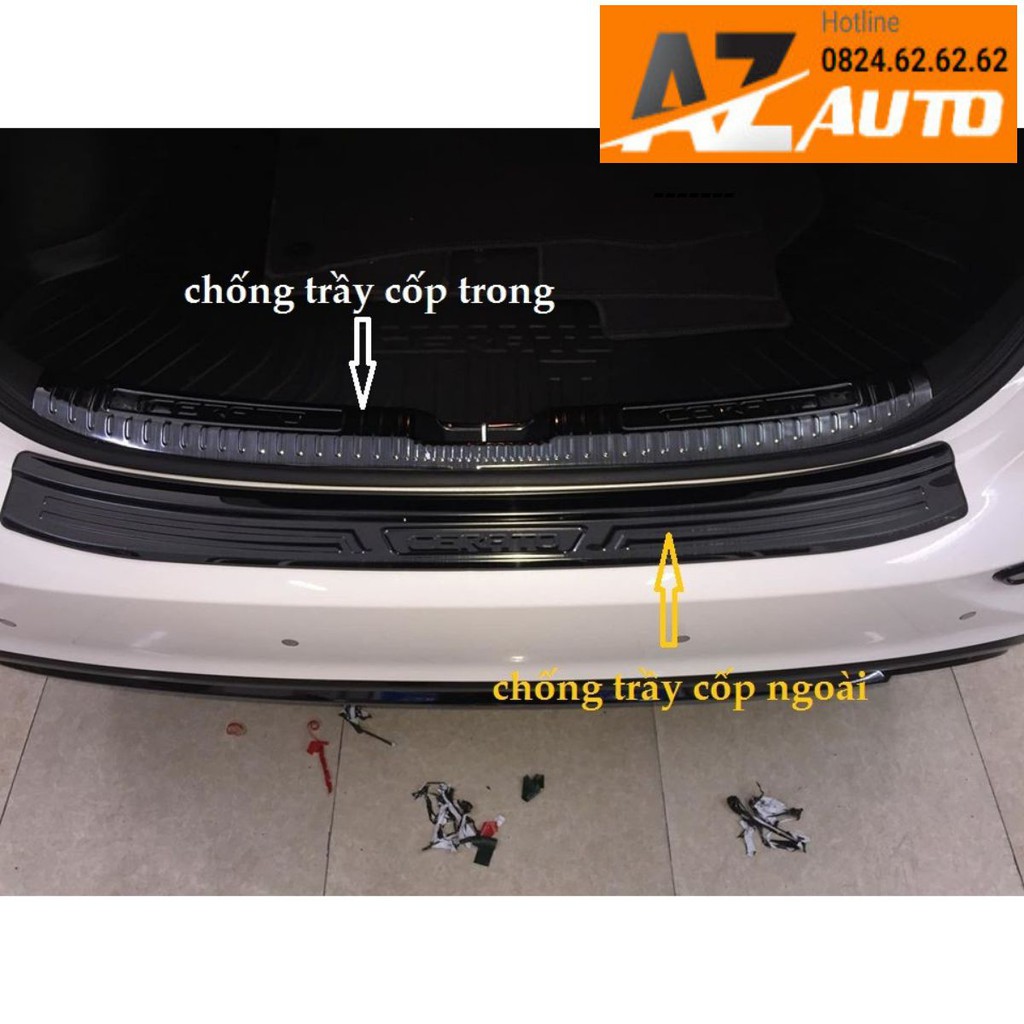 Ốp Chống trầy cốp trong Kia Cerato 2019-2021 mẫu titan
