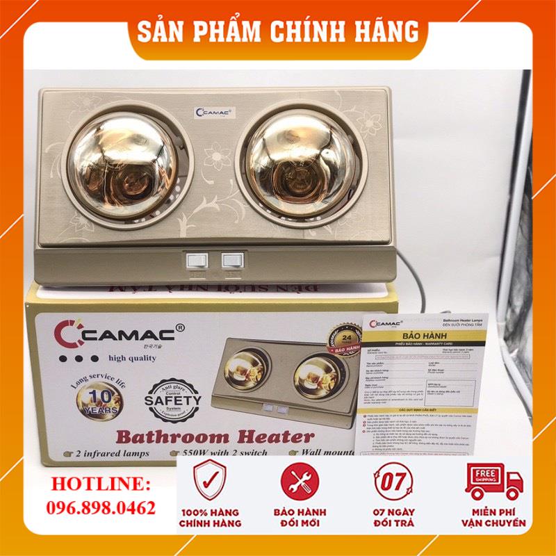 Đèn Sưởi Nhà Tắm CAMAC 2 Bóng Và 3 Bóng [HÀNG VNXK - BH 24 THÁNG], Máy Sưởi Ấm- Đèn Sưởi Ấm - Quạt Sưởi Ấm Phòng Tắm