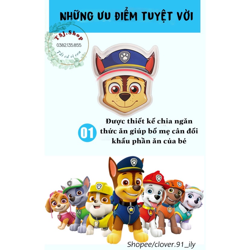 Bộ đồ ăn cho bé hình chú chó cứu hộ Paw Patrol - HÀNG HÃNG PHÂN PHỐI