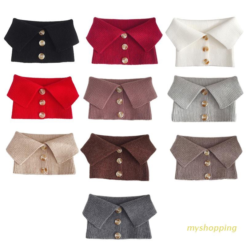 Khăn choàng cổ giả nút thắt thời trang thanh lịch dành cho nữ