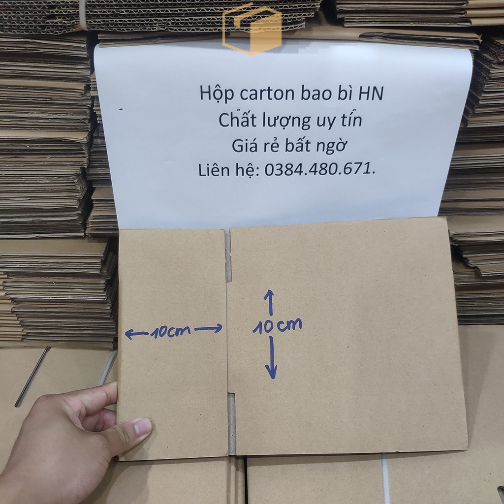 Hộp carton 20x10x10xcm, hộp đựng quần áo, gia dụng, Hộp Carton gói hàng, đóng hàng chất lượng giá rẻ.