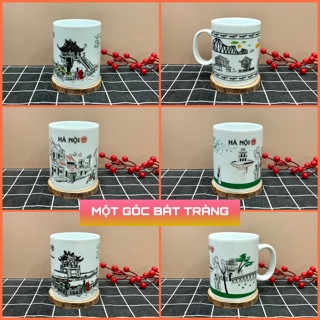 Cốc Sứ Bát Tràng Vẽ Cảnh Hà Nội 360 Độ