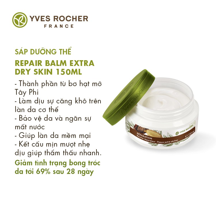 Sáp Dưỡng Thể Da Khô Yves Rocher Repair Balm Extra Dry Skin 150ml