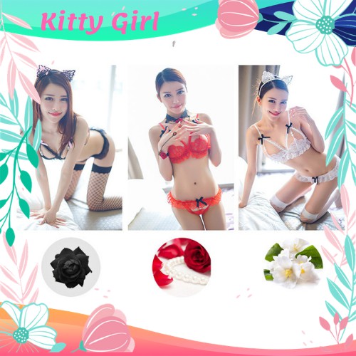 Bộ Đồ Lót Ren 2 Mảnh Quần Lót Lọt Khe Hở Đáy Sexy Áo Lót Ren Không Gọng Đính Nơ Cườm BL12 | BigBuy360 - bigbuy360.vn