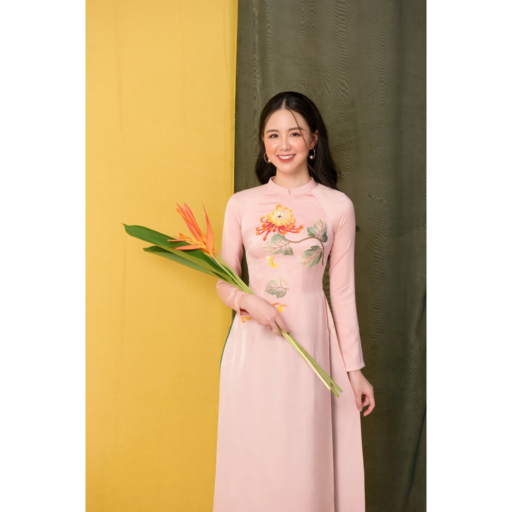 ⚡️ Áo dài truyền thống cổ cao 3 phân tay dài chất liệu tây thi siêu sang