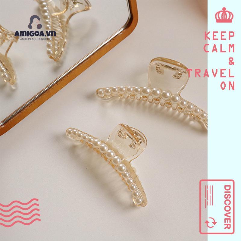 Kẹp Tóc Đính Ngọc Trai Thanh Lịch Cá Tính Cho Nữ