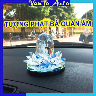 ⚡Video Thật⚡ Tượng Phật Bà Quan Âm Để Ô Tô - Tượng Phật Bà Để Ô Tô, Bàn Làm Việc  + Tặng Kèm 10ml Tinh Dầu Thơm