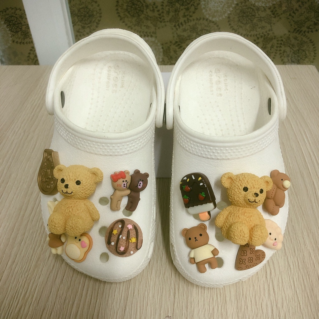 SET CHARM GẤU TEDDY TRANG TRÍ DÉP SỤC