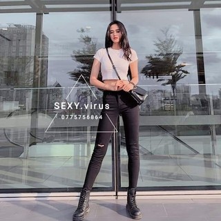 Quần skinny jean đen