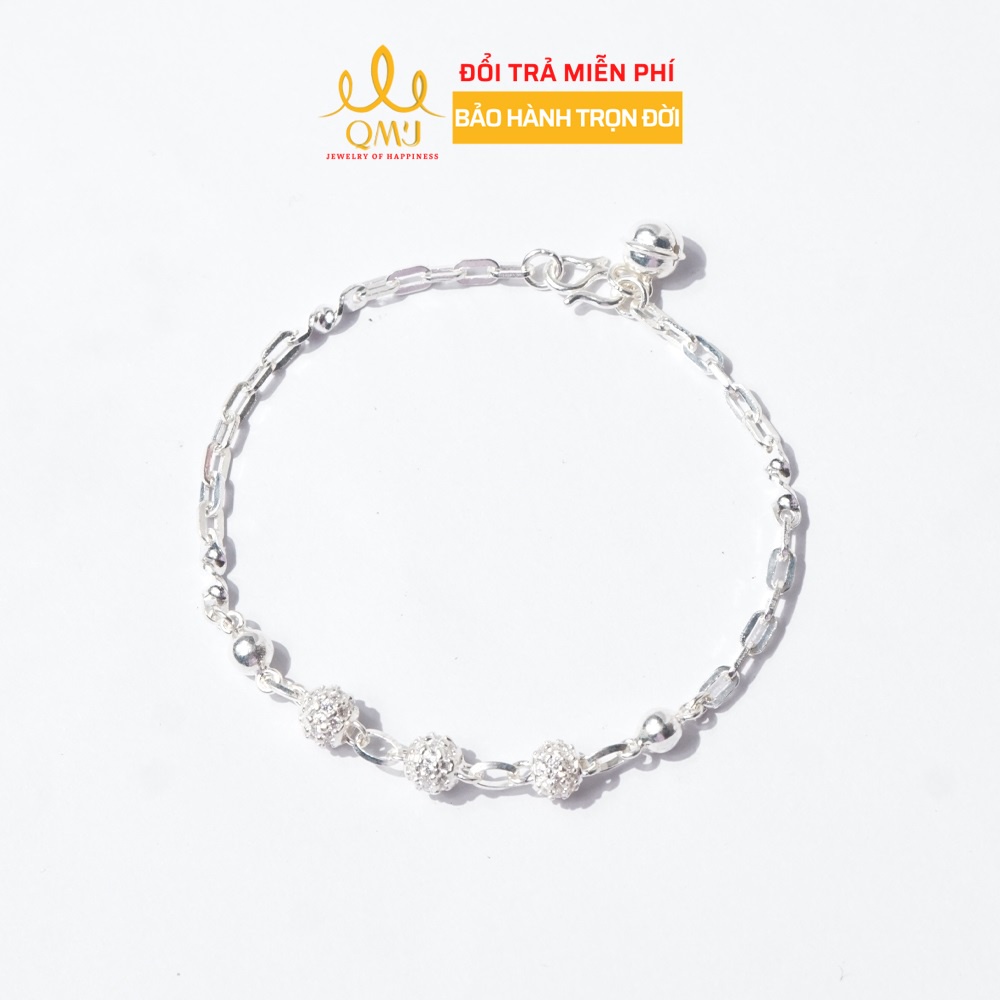 Lắc tay bạc nữ 925 Snowball cao cấp QMJ -Q619