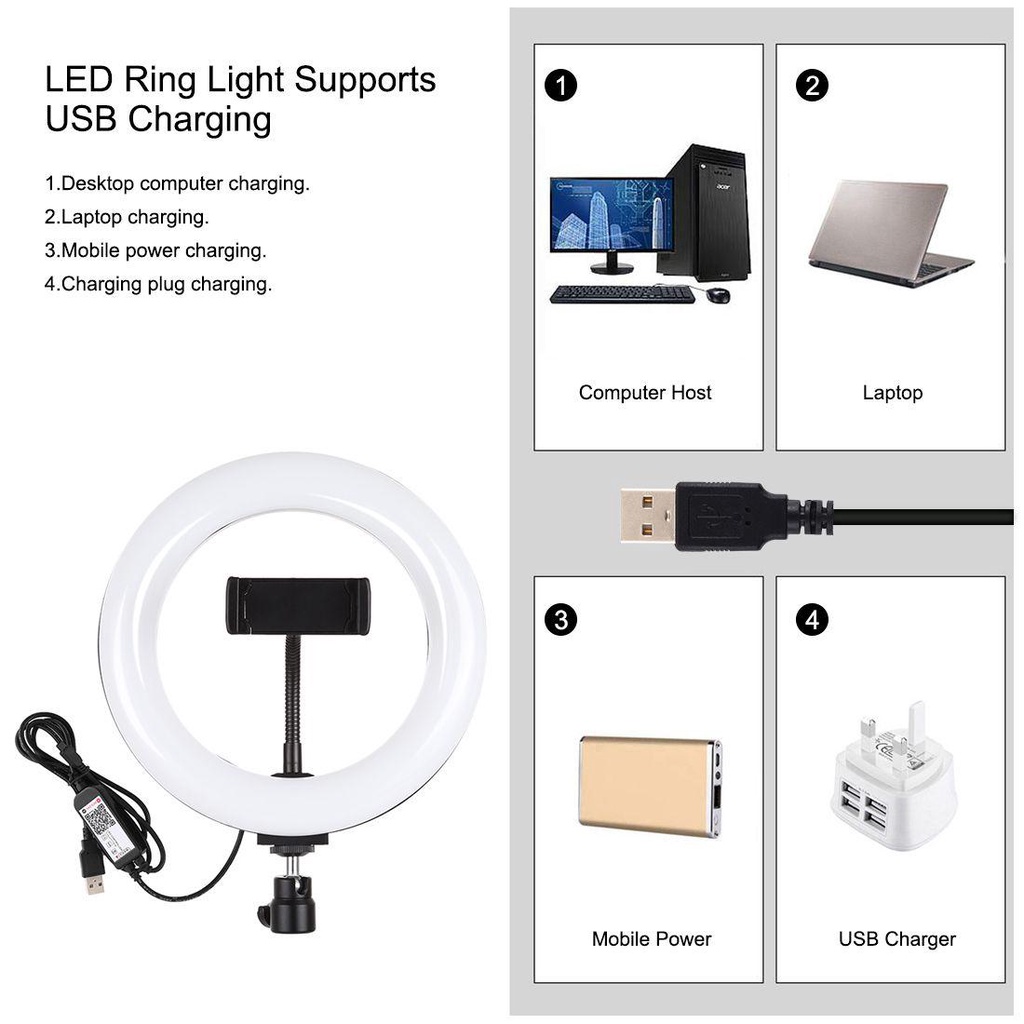 BTLIMER Vòng Đèn Chụp Ảnh Selfie Cho Điện Thoại RGBW Bluetooth Cho Tik Tok Youtube