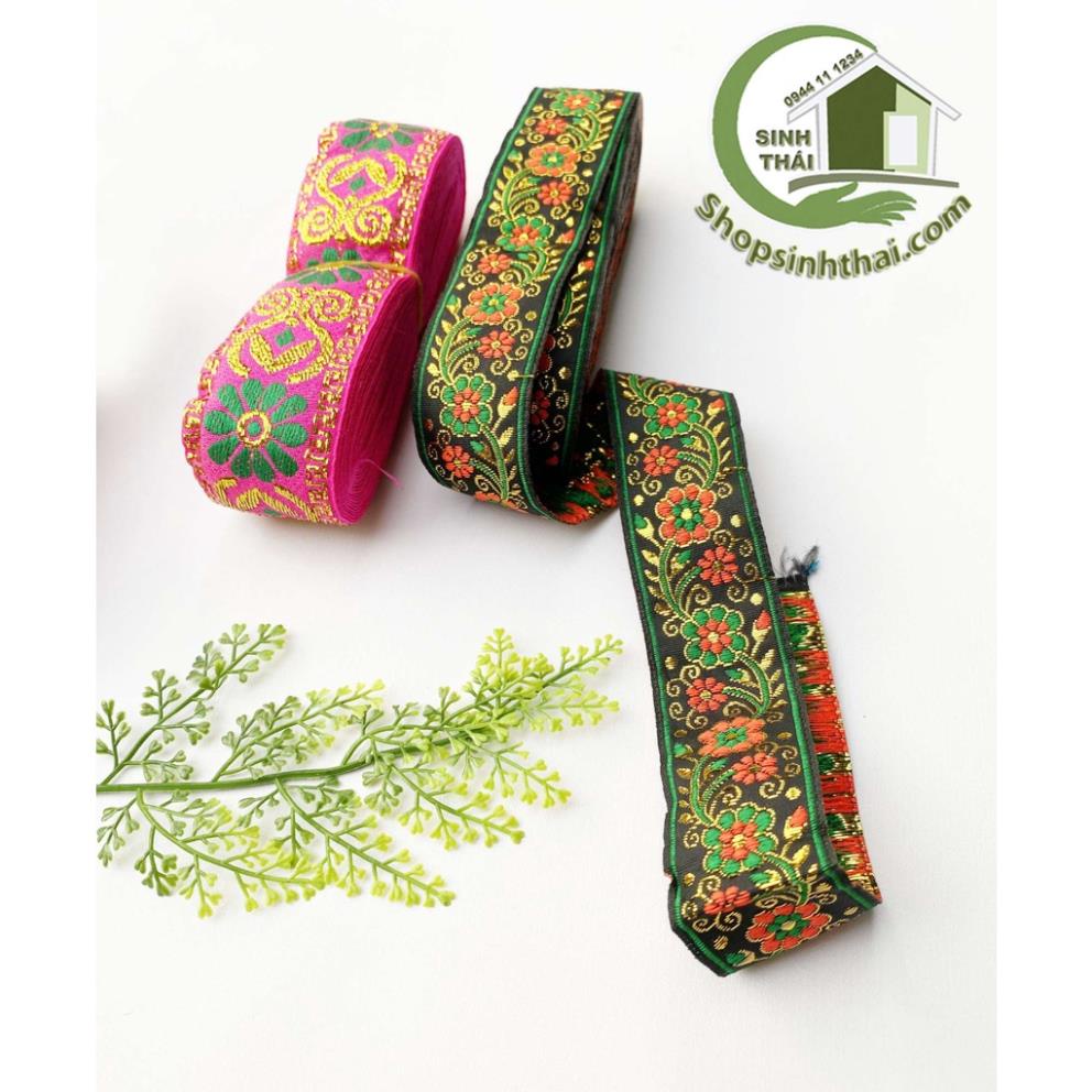 Dây thổ cẩm nhiều màu bản rộng 1cm, 2cm, 4cm - Giao màu ngẫu nhiên