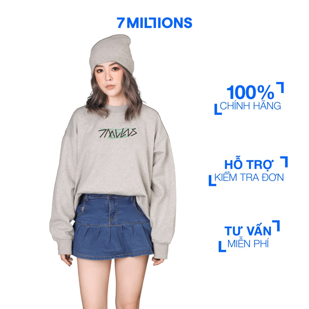 Áo Sweater 7Millions The Art - Màu xám - Unisex - Form oversize