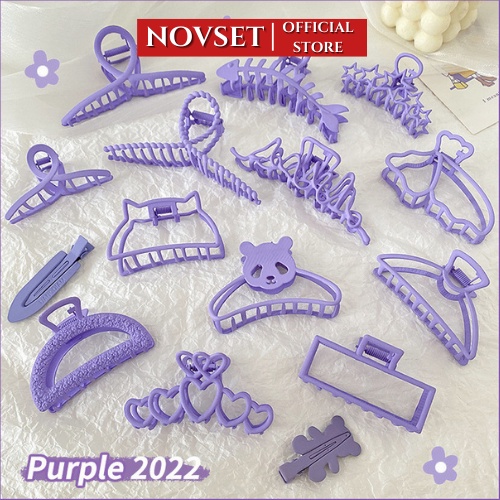 Kẹp Tóc càng cua Hàn Quốc cao cấp màu TíM dễ thương [ MÃ B405 ]