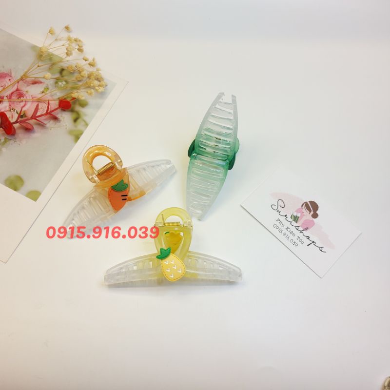 Kẹp tóc càng cua loại lớn, kẹp tóc hình trái cây