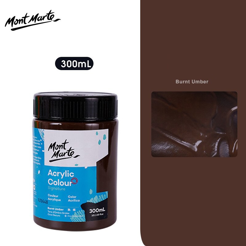 Màu Acrylic Mont Marte 300ml - Burnt Umber - Acrylic Colour Paint Signature 300ml (10.1oz) - MSCH3027