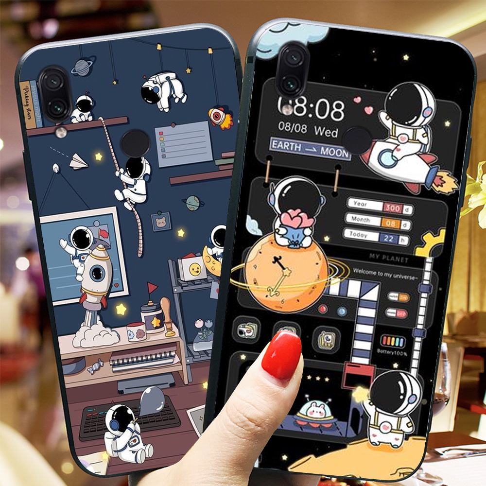 Ốp lưng điện thoại xiaomi redmi 7 bộ hình vũ trụ chi bi mới