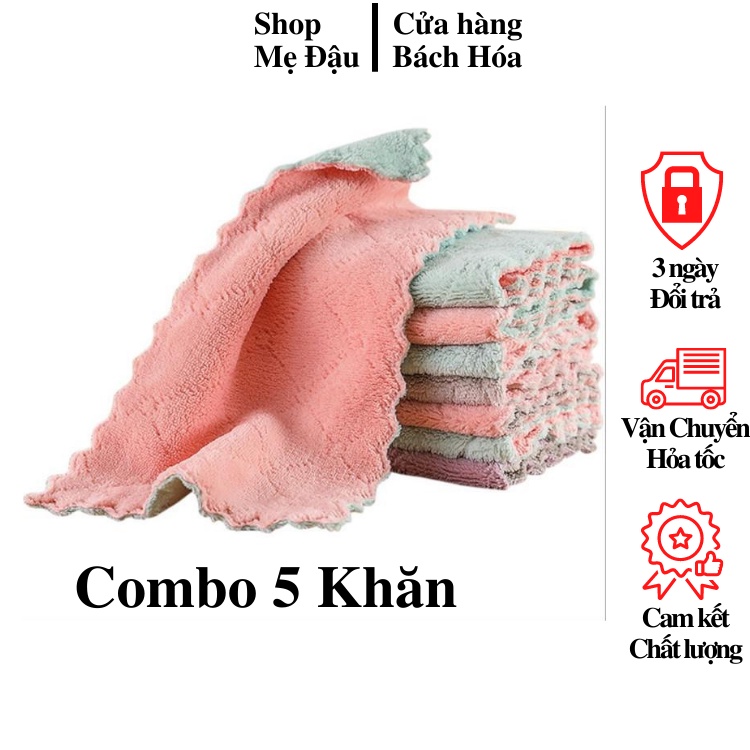 SALE Combo 5 khăn lau bếp đa năng (kích thước 27x15cm) (Siêu HOT)