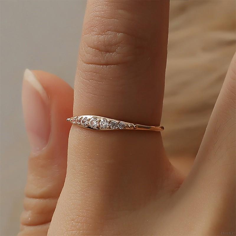 Cubic Zirconia Wedding Engagement Ring Woman Girls Austrian Crystals Gift