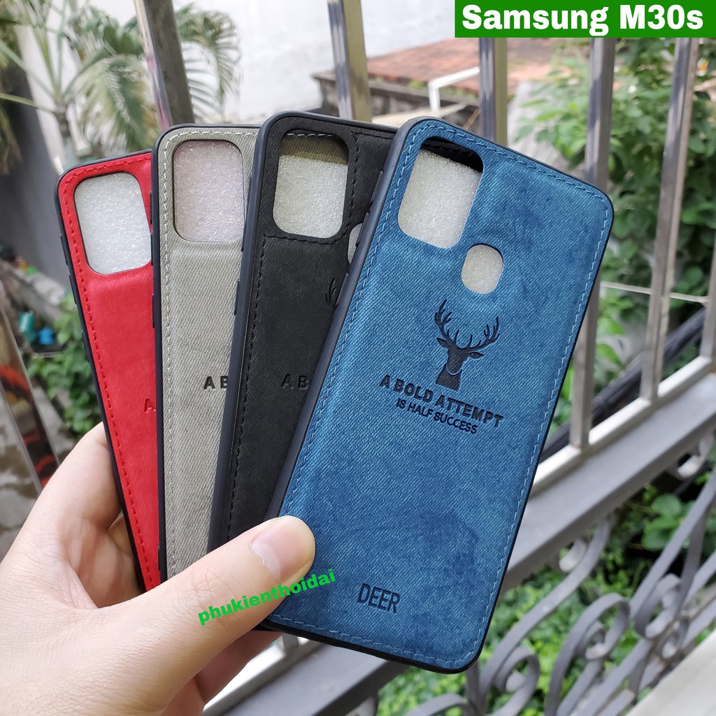 Ốp lưng Samsung M30s FREESHIP Từ 50k chống sốc vải đầu hươu cao cấp
