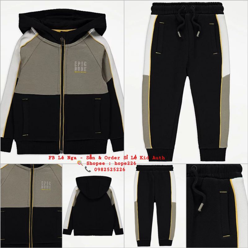 [FORM NHỎ] Set bộ nỉ bông GEOGRE_UK chính hãng sz từ 12-18m đến 6-7y