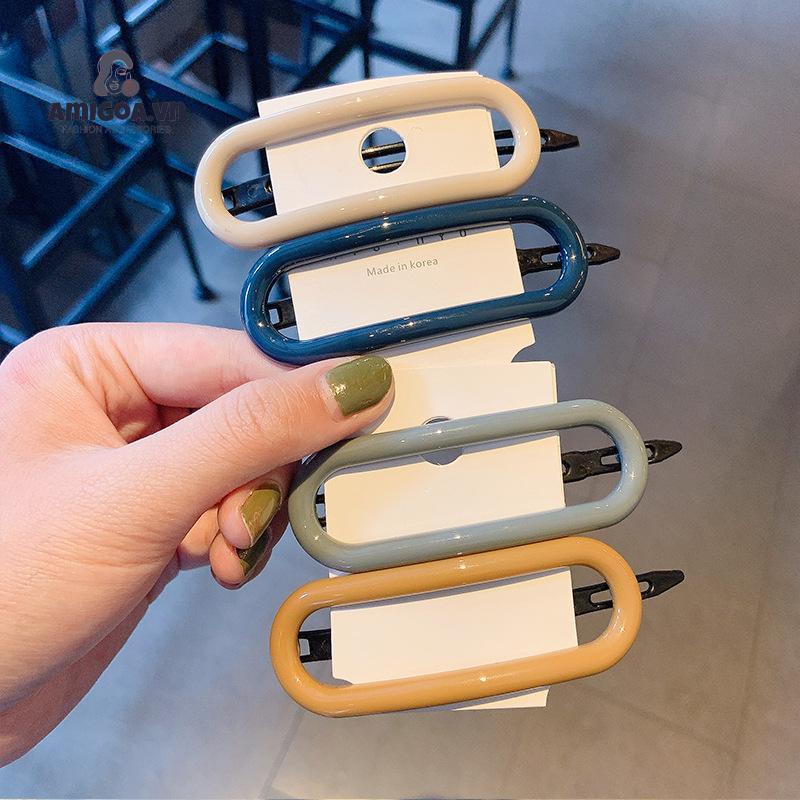 【amigoa.vn】Kẹp Tóc Mái Màu Kẹo Đơn Giản