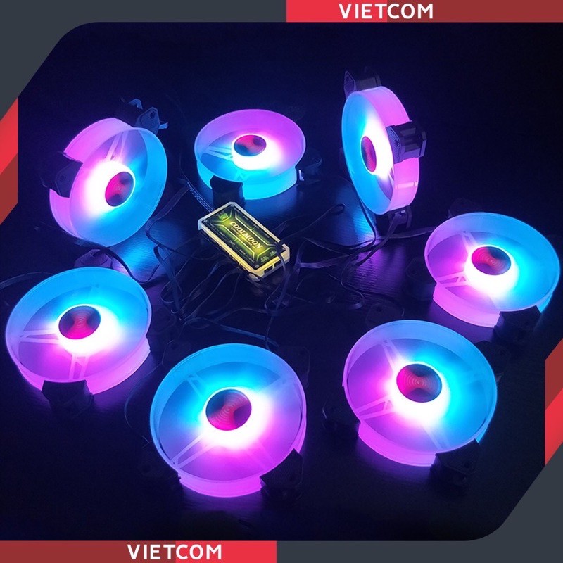 Fan Case Coolmoon Y1 -Led RGB Đồng Bộ HUB Côlmoon