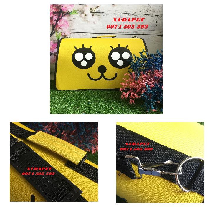 Túi xách vận chuyển dành chó mèo siêu thời trang hình đôi mắt màu vàng Xudapet – TXV12002