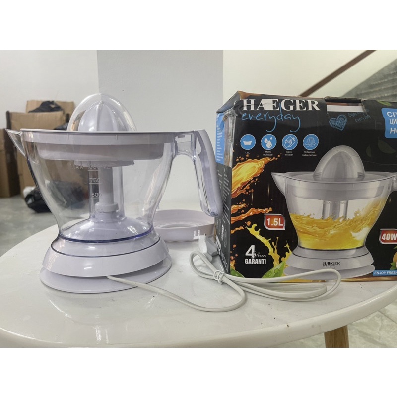 Máy Vắt Cam Bằng Điện Mini Cao Cấp HAEGER HG-617 1.5L Công Xuất 40w