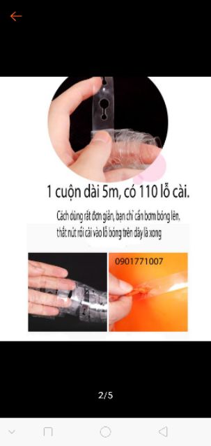 Dây kết bóng, cài bóng 5m.