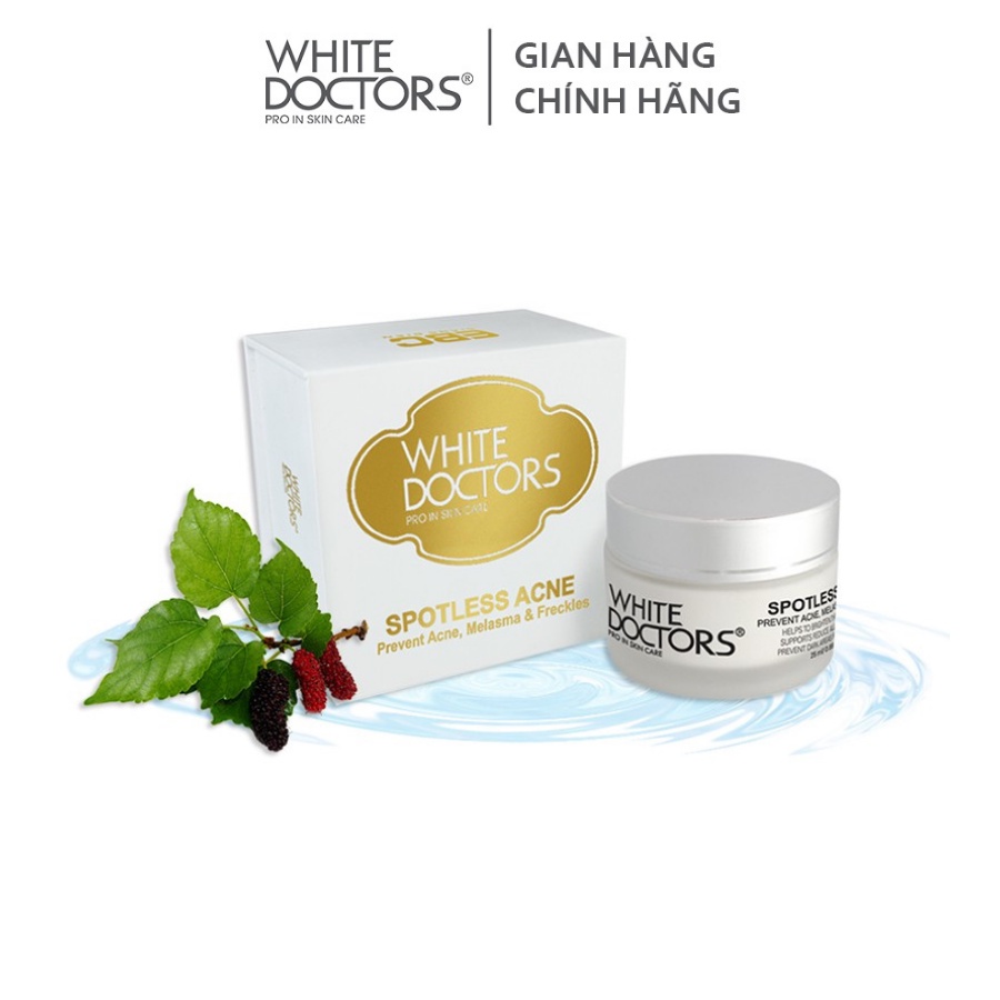 Kem ngừa thâm mụn làm trắng da White Doctors Spotless Acne 25g