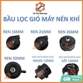 Bầu lọc gió/bo e/po e máy nén khí ren 16mm- 20mm - 25.5mm - 32.5mm-bầu lọc máy nén khí không dầu sắt / nhựa