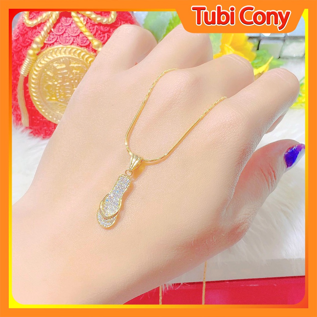 Dây chuyền nữ mạ vàng ( 01 dây + 01 mặt ) mẫu chiếc dép 05.101022