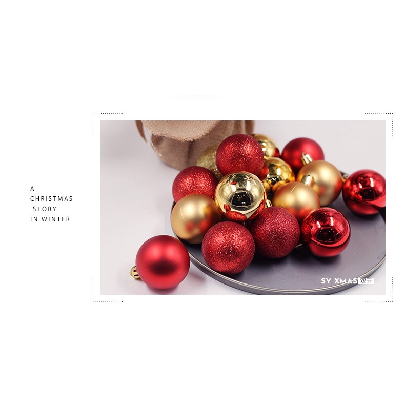 Set 24 Trái Châu Nhựa 3Cm Nhiều Màu Sắc Trang Trí Cây Thông Noel