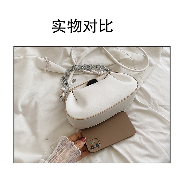 Túi Đeo JASMIN NOIR Chéo Da PU Phối Dây Xích Phong Cách Boho Thời Trang Cho Nữ