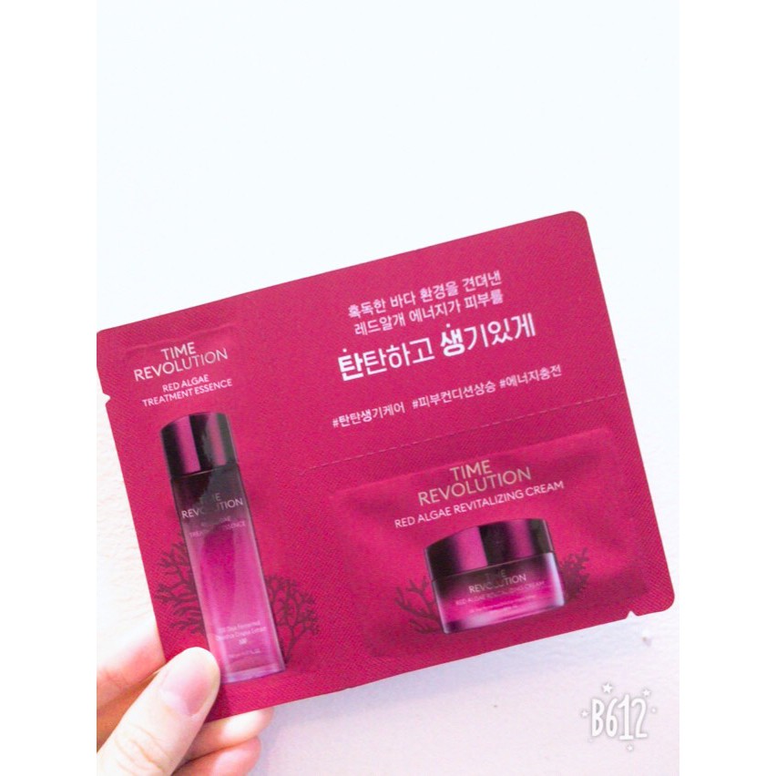 Set sample táo đỏ Missha săn mịn và sáng da Time Revolution Red Algae