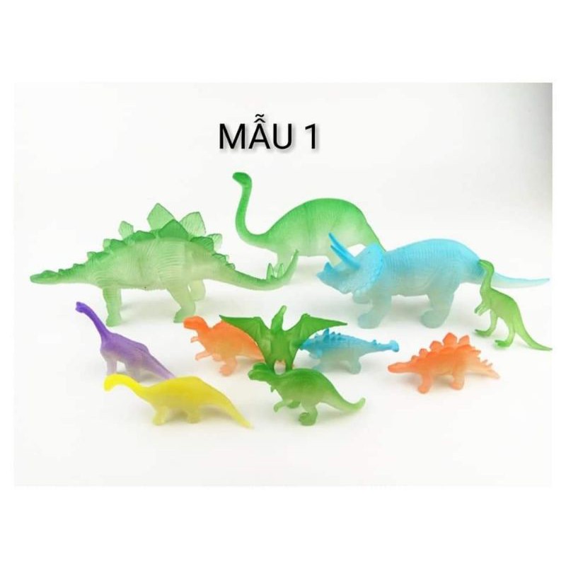 Bộ đồ chơi khủng long dạ quang 11 con, đọc mô tả