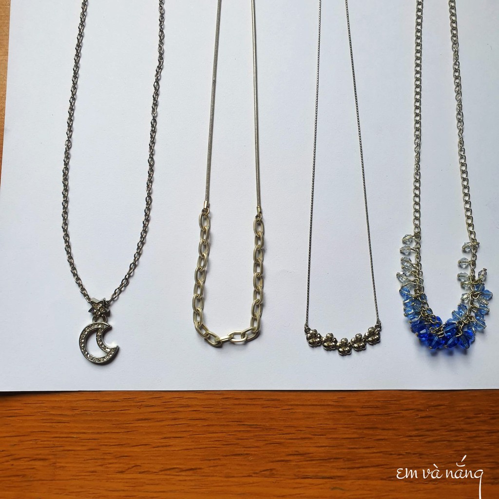 Dây chuyền màu silver vintage Nhật - Em và nắng