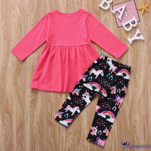 ❤XZQ-Christmas Kids Newborn Baby Girls Outfits Set Clothes Top T shirt Pant Leggings