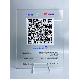 Mã qr code để bàn bằng mica bền đẹp