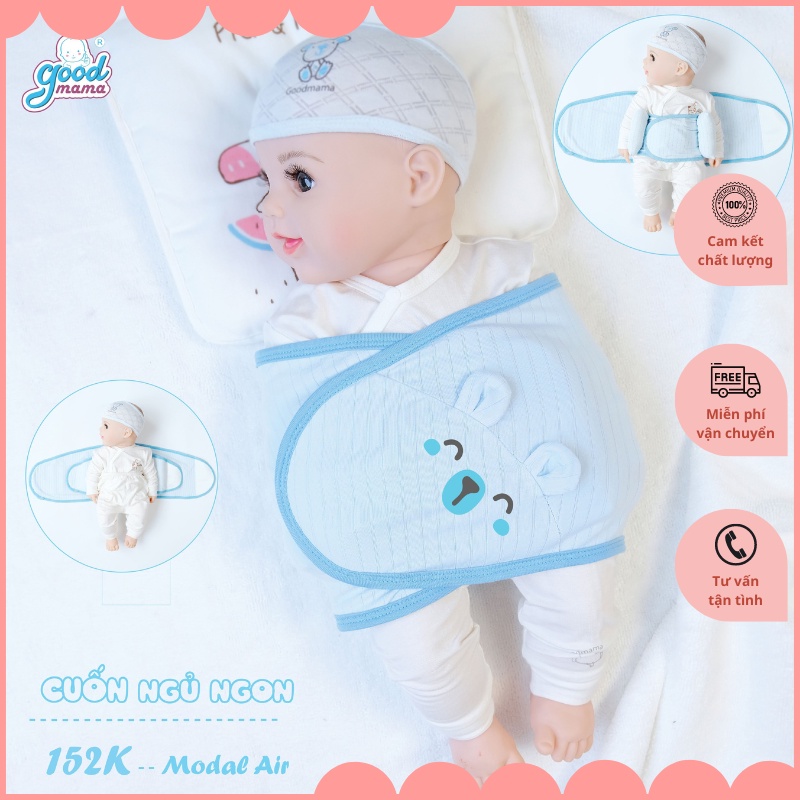 Khăn Quấn ngủ, Ủ Quấn Tay Chống Giật Mình Cho Bé Sơ Sinh Goodmama