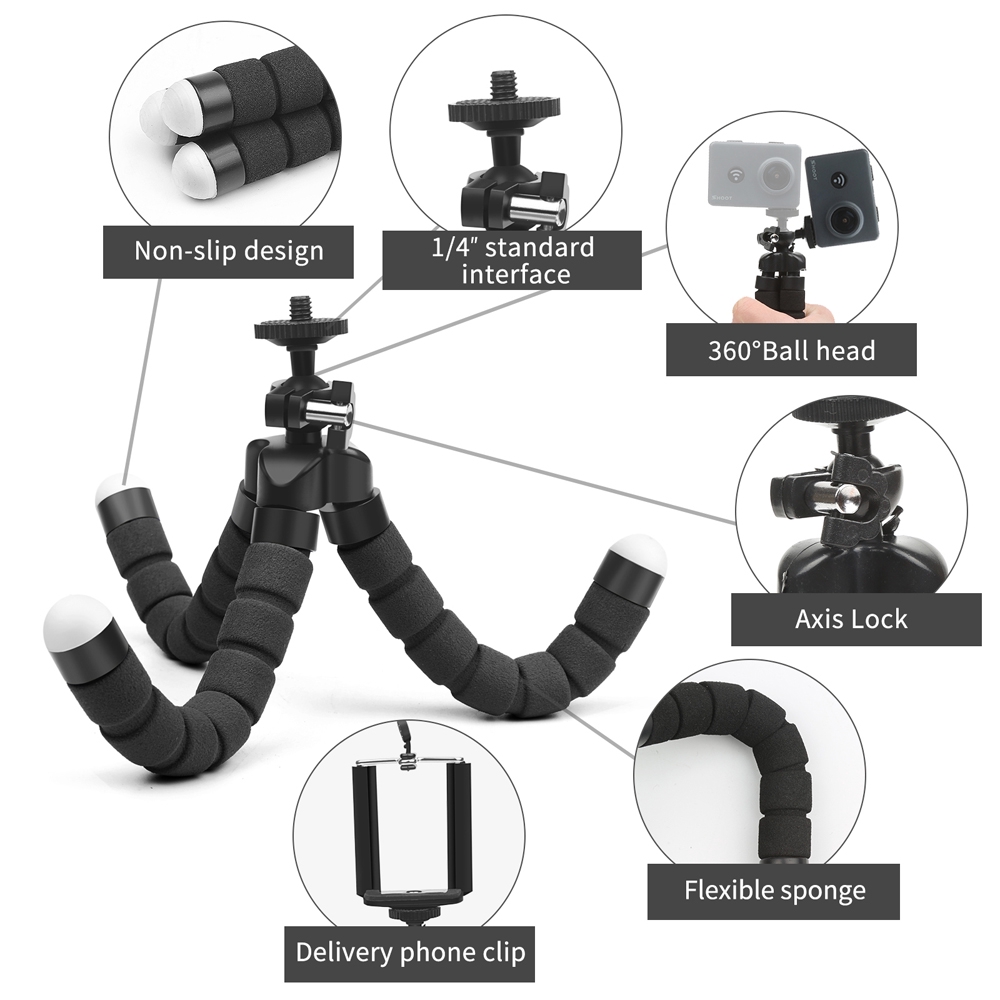 Giá Đỡ Ba Chân Cho Điện Thoại Di Động Máy Ảnh MonoPod Linh Hoạt