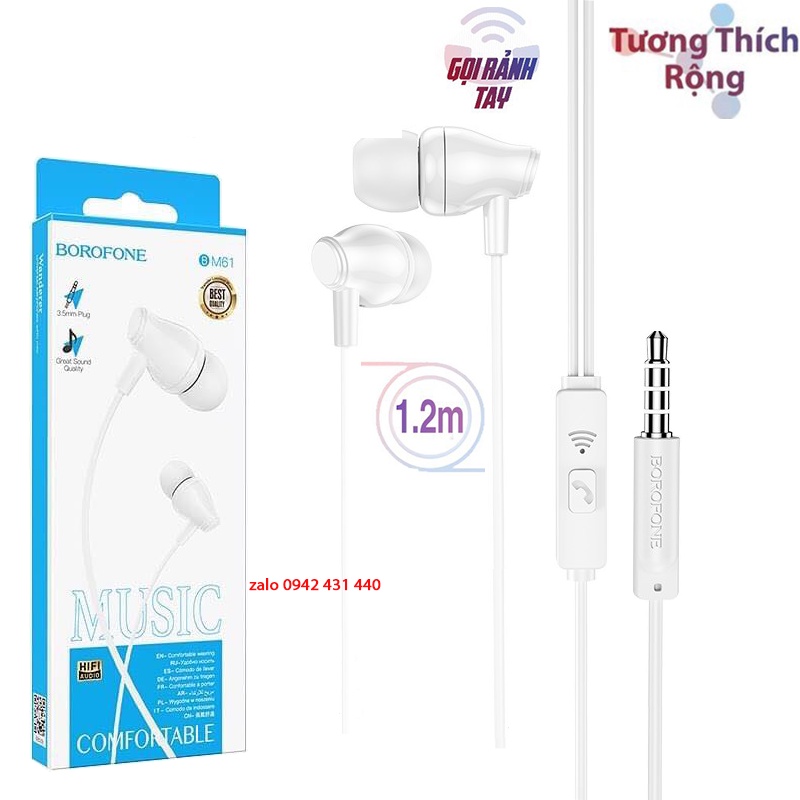 Tai nghe liền dây Borofone BM61