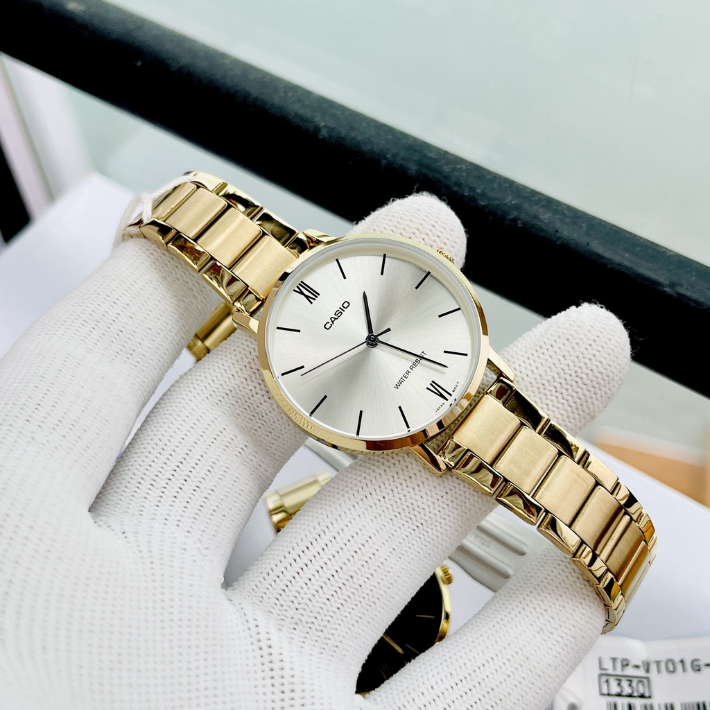 Đồng hồ đôi nam nữ dây thép CASIO VT01D FULL SERI